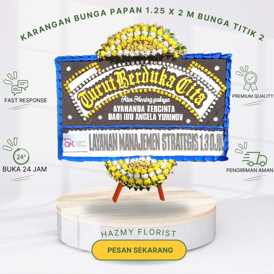 Karangan Bunga Papan 1.25 x 2 M Bunga Titik 2