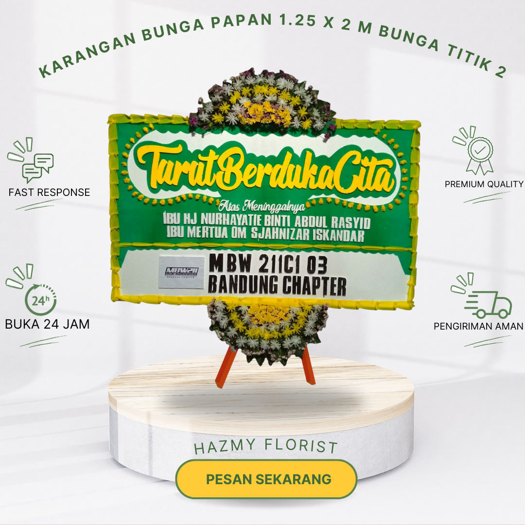Karangan Bunga Papan 1.25 x 2 M Bunga Titik 2
