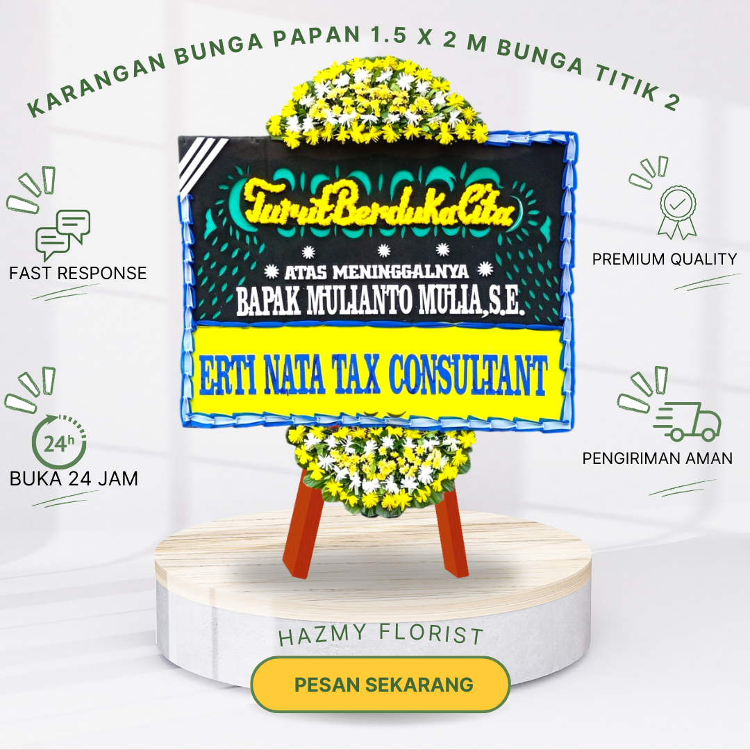 Karangan Bunga Papan 1.5 x 2 M Bunga Titik 2