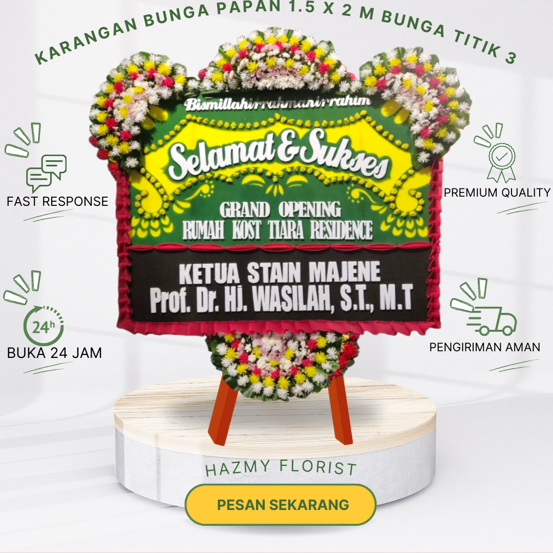 Karangan Bunga Papan 1.5 x 2 M Bunga Titik 3